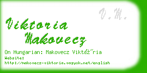 viktoria makovecz business card